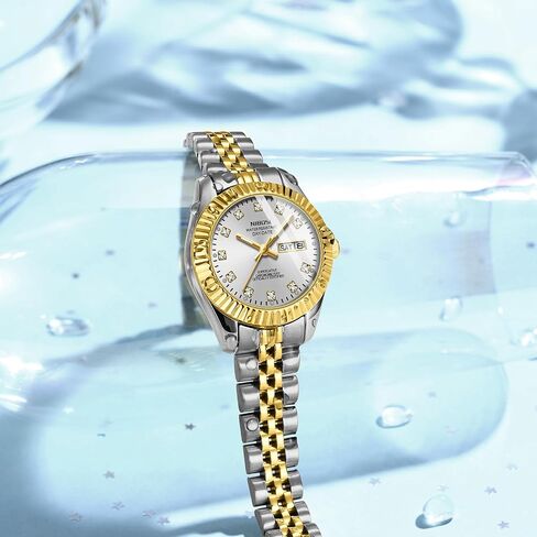 NIBOSI Watches for Women Analog Quartz Stainless Steel Dial with Day Date Luminous Waterproof Dainty Classic Luxury Diamond Elegant Dress Women's Watch for Small Wrists in Kuwait