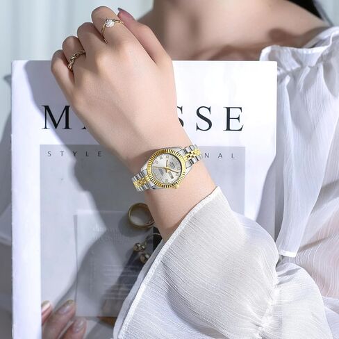 NIBOSI Watches for Women Analog Quartz Stainless Steel Dial with Day Date Luminous Waterproof Dainty Classic Luxury Diamond Elegant Dress Women's Watch for Small Wrists in Kuwait