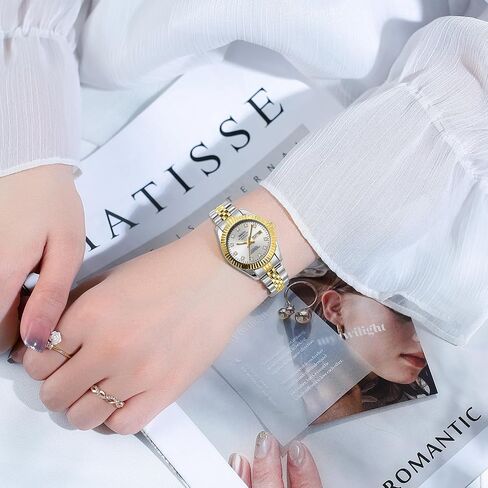 NIBOSI Watches for Women Analog Quartz Stainless Steel Dial with Day Date Luminous Waterproof Dainty Classic Luxury Diamond Elegant Dress Women's Watch for Small Wrists in Kuwait