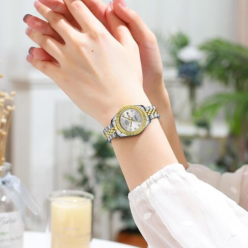 NIBOSI Watches for Women Analog Quartz Stainless Steel Dial with Day Date Luminous Waterproof Dainty Classic Luxury Diamond Elegant Dress Women's Watch for Small Wrists in Kuwait