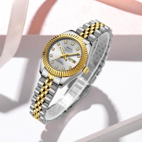 NIBOSI Watches for Women Analog Quartz Stainless Steel Dial with Day Date Luminous Waterproof Dainty Classic Luxury Diamond Elegant Dress Women's Watch for Small Wrists in Kuwait