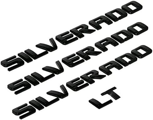 رسائل ثلاثية الأبعاد ثلاثية الأبعاد ورسائل لاصقة قوية متوافقة مع 2012-2025 Silverado LT 1500 2500HD 3500HD (Silver) in Saudi Arabia