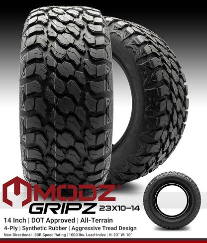 Modz® Gripz 22x10-14 Golf Cart Tyre All-Terrain 14 "(4-ply)-مجموعة من أربعة in Kuwait