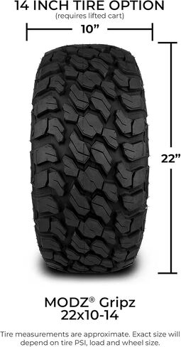 Modz® Gripz 22x10-14 Golf Cart Tyre All-Terrain 14 "(4-ply)-مجموعة من أربعة in Kuwait
