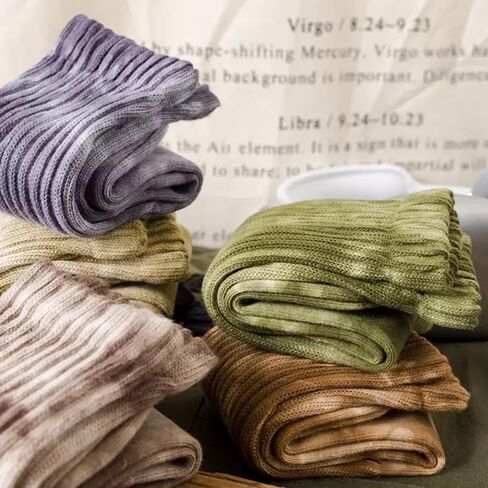 Womens/Men Crew Slouch Socks-Thick Seamless Cotton Cozy Mid Calf Tube Tie Dye Slouchy Novelty Winter Socks 6-11 in Kuwait