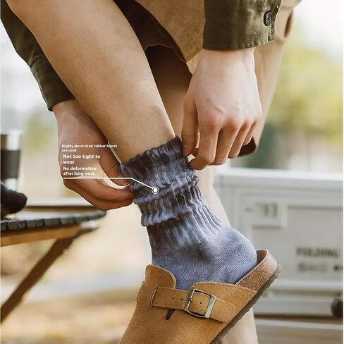 Womens/Men Crew Slouch Socks-Thick Seamless Cotton Cozy Mid Calf Tube Tie Dye Slouchy Novelty Winter Socks 6-11 in Kuwait