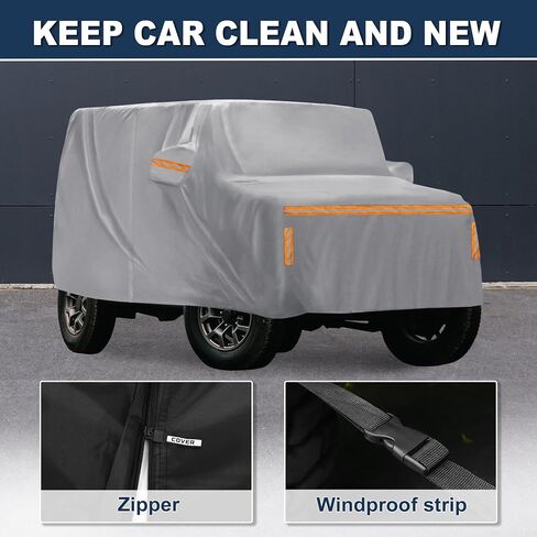 ACROPIX 1 Set Car Cover for Suzuki Jimny JB64W Jimny Sierra JB74W Outdoor Waterproof Sun Rain Dust Wind Snow Protection with Driver Door Zipper 1 in Saudi Arabia