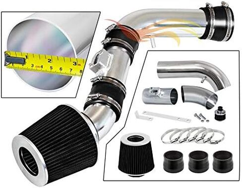RTUNES RACING AIR COLD AIR SYSTER SYSTER SYSTER KIT + FILTER COMBO أسود متوافق مع 07-12 CHEVY COLORADA/GMC CANYON/HUMMER H3/H3T 3.7L I5 in Saudi Arabia
