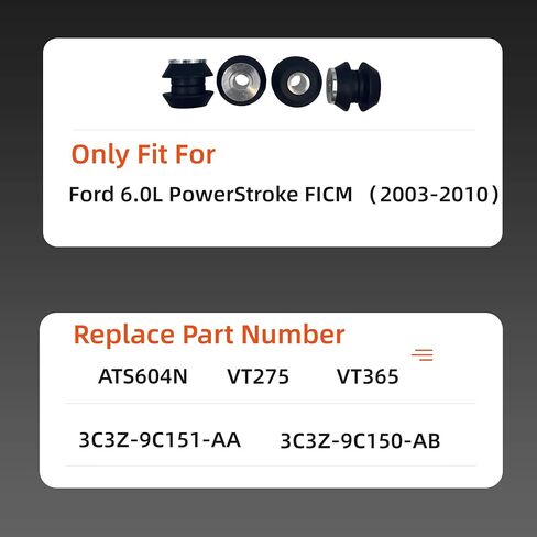 مجموعة جلبة التثبيت FICM متوافقة مع Ford 6.0L Powersroke 2003-2010 ATS604N VT365 VT275. (4Pack) in Saudi Arabia