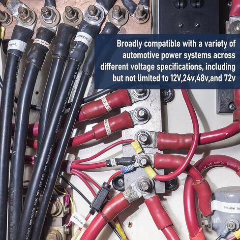 2AWG Battery Cables with Terminals,6PCS Auto Battery Cable with 3/8"" Lugs Terminals Copper Wire,Red and Black Battery Cables Wire ​for Car Marine Solar Motorcycle ATV RV Marine Motorcycle in Kuwait