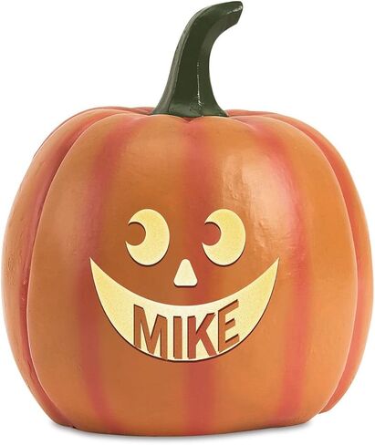 قادت ليليان فيرنون مخصصة جاك أو فانوس مع عيون مستديرة-فانوس الهالوين ، قابلة للتخصيص ، ضوء اليقطين ، ديكور موسمي in Kuwait