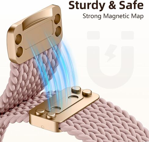 Daqin 22mm Magnetic Braided Band متوافق مع Garmin Venu 3 Watch Bands/Venu 2 Watch Band ، STEPTY NYLON QUICE FERESS in Saudi Arabia