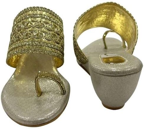 Women Slip-On Sandals Ethnic Wedge Heels Party Casual Shoes Comfortable Traditional Platforms Wedding Footwear in Saudi Arabia