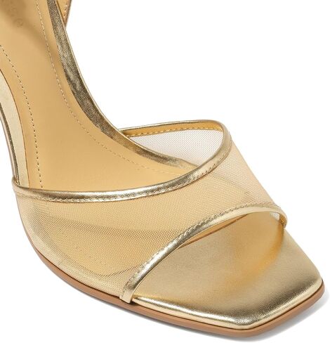 Strappy Heels for Women Dress Sandals Square Open Toe Heels Mesh Sexy Summer Shoes in Saudi Arabia