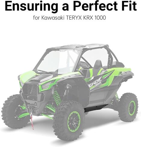 مجموعة شريط التمرير الصخري متوافق مع Kawasaki Teryx Krx 1000 2020-2025 ، اليسار واليمين HMW حماية لوحة التزلج الكامل واقي استبدال OEM #9994-1328 (2 مقعد) ، متوافق مع مجموعة بار NERF (99994-1314) in Saudi Arabia