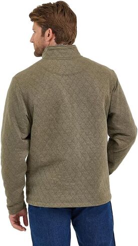 Wrangler Men's George Strait Olive 1/4 Zip Pullover in Saudi Arabia