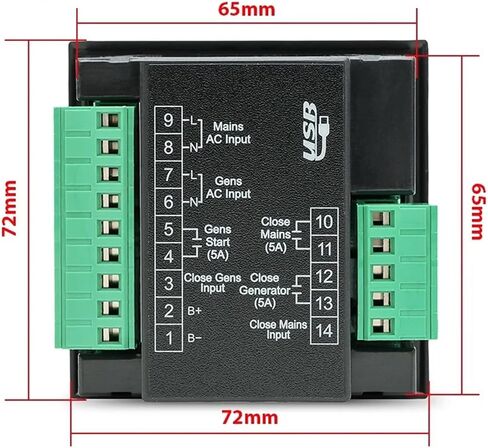 ATS106 Diesel Generator ATS Controller Automatic Transfer Switch Panel Auto Manual Changeover USB Led Control Module in Saudi Arabia
