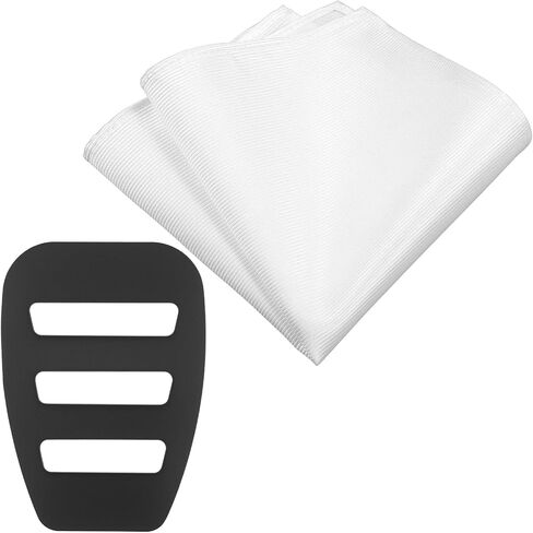 Pocket Squares for Men Invisible Pockets Square Holder 10'' Handkerchiefs with Pocket White Suit Handkerchiefs for Daily Wedding Party Business Groom Casual Banquet Vests White Jackets in Saudi Arabia