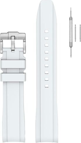 حزام Stanchev لساعة Moonswatch ، فرقة استبدال السيليكون المنحنية متوافقة مع Omega X Swatch Speedmaster Moonswatch 20mm ، حزام ناعم 22 مم للرجال نساء in Kuwait