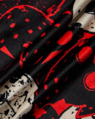 Friday the 13th Mens All Over Print Pajama Pant with Adjustable, Elastic Waistband - Plush Fleece Sleepwear in Saudi Arabia