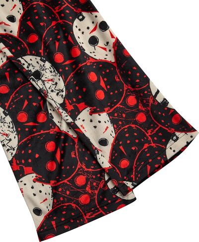 Friday the 13th Mens All Over Print Pajama Pant with Adjustable, Elastic Waistband - Plush Fleece Sleepwear in Saudi Arabia