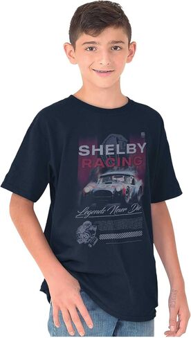 Brisco Brands Shelby Racing Legends Never Die Crewneck T Shirts Boy Girl in Saudi Arabia