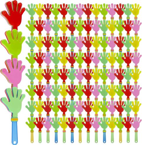 200 Pcs Hand Clappers Bulk Plastic Noise Makers Party Favors Game Accessories Clappers Noisemakers for Sporting Events Fiesta Birthday Game Supplies, Random Color, 7.5 Inch in Saudi Arabia