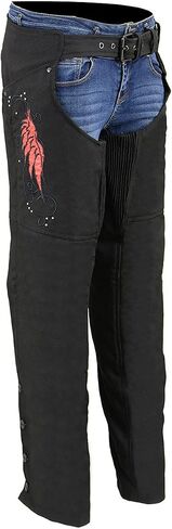 Milwaukee Leather Premium Sextile Motorible Riding Chaps for Women Bikers - صغير - صغير in Kuwait