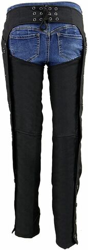 Milwaukee Leather Premium Sextile Motorible Riding Chaps for Women Bikers - صغير - صغير in Kuwait
