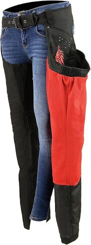Milwaukee Leather Premium Sextile Motorible Riding Chaps for Women Bikers - صغير - صغير in Kuwait