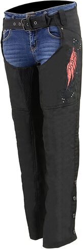 Milwaukee Leather Premium Sextile Motorible Riding Chaps for Women Bikers - صغير - صغير in Kuwait