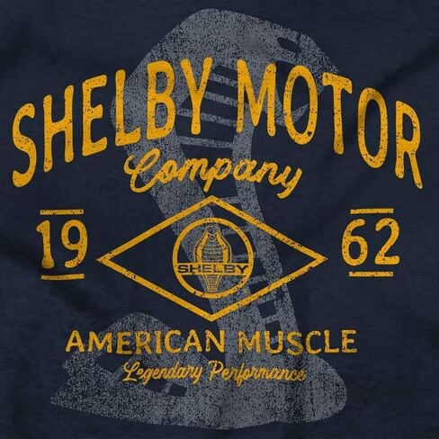 Brisco Brands Shelby Motor Company Muscle Car Crewneck T Shirts Boy Girl in Saudi Arabia