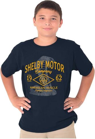 Brisco Brands Shelby Motor Company Muscle Car Crewneck T Shirts Boy Girl in Saudi Arabia