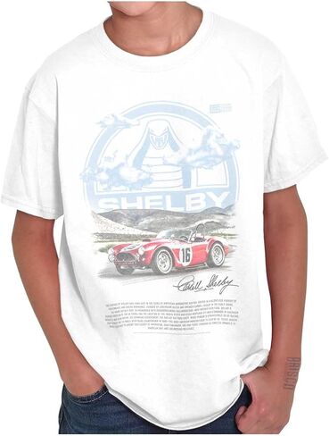 Shelby Cobra Muscle Car History Crewneck T Shirts Boy Girl in Saudi Arabia
