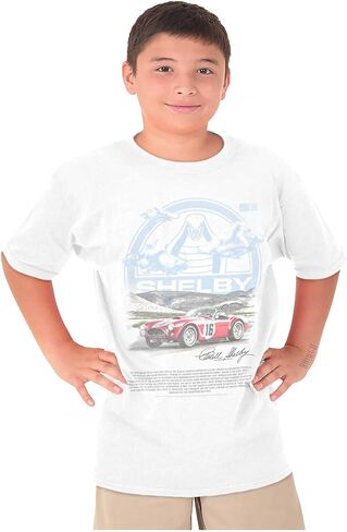 Shelby Cobra Muscle Car History Crewneck T Shirts Boy Girl in Saudi Arabia