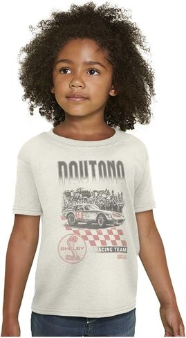 Brisco Brands Shelby Motors Daytona Racing Team Team Crewneck T Shirts Boy Girl in Saudi Arabia