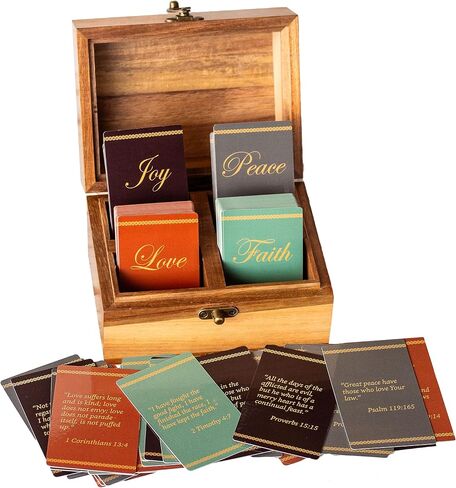 Bible Verse Box- Christian Gifts For Women Men, Religious Faith Gift for Women, Mom Sister Birthday Baptism Retirement Gift, Christian Home Decor, 200 Prayer Scripture Cards in Saudi Arabia