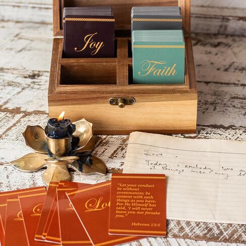 Bible Verse Box- Christian Gifts For Women Men, Religious Faith Gift for Women, Mom Sister Birthday Baptism Retirement Gift, Christian Home Decor, 200 Prayer Scripture Cards in Saudi Arabia