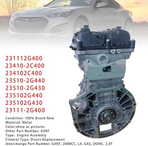 Topteng G4KF Assection for Hyundai Genesis Coupe 12 2012-16 ، Creta (GS) 2014-02 ، I40 2014-19 ، Tucson (TL) 2015-18 ، for Kia Carens (RP) 2013-19 ، Forte (YD) 2012-18 ، Sportage 2014-21 in Kuwait