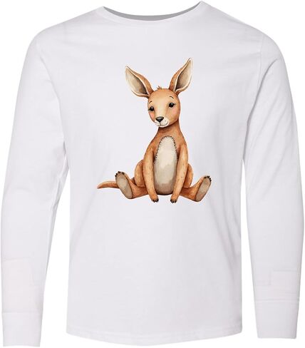 inktastic Vintage Knitted Plush Kangaroo Youth Long Sleeve T-Shirt in Saudi Arabia
