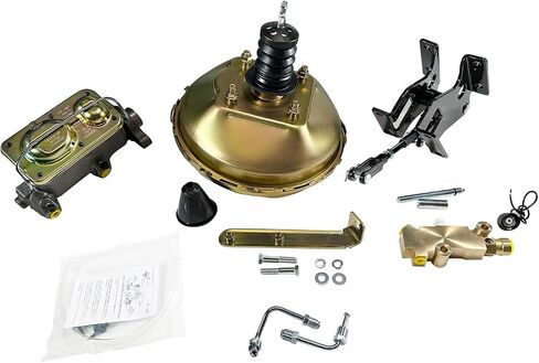 لعام 1967-1972 تشيفي C10 Suburban Pickup Truck 11 "Power Brake Booster Kit مع 1-1/8" أسطوانة رئيسية لفرامل قرص القرص ، وأسلوب Delco ، ومجموعة الصمامات المتناسب وتجميع دواسة الفرامل in Saudi Arabia