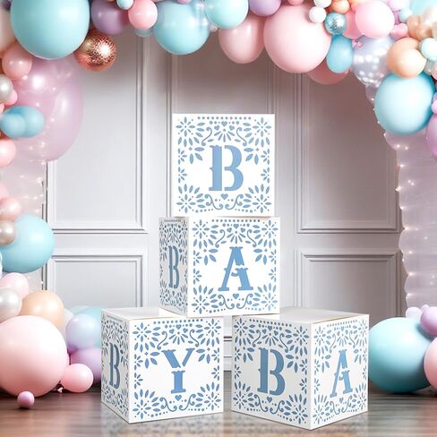 4 PCS Cielito Lindo Dame Shower Party Decorations Mexican Papel Picado Baby Boxes with Letters Fiesta Blocks Cloks Decor in Saudi Arabia