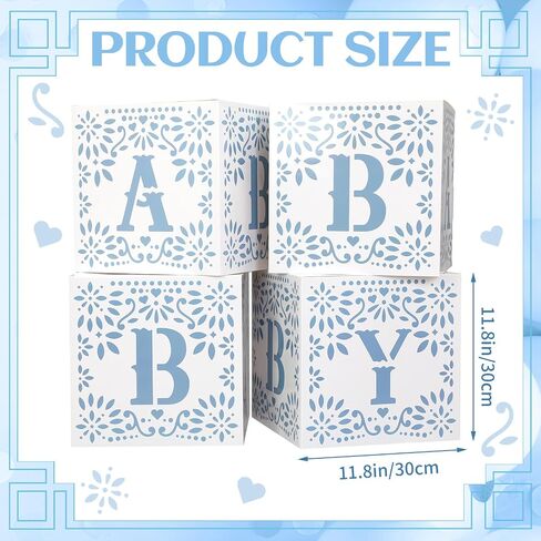 4 PCS Cielito Lindo Dame Shower Party Decorations Mexican Papel Picado Baby Boxes with Letters Fiesta Blocks Cloks Decor in Saudi Arabia