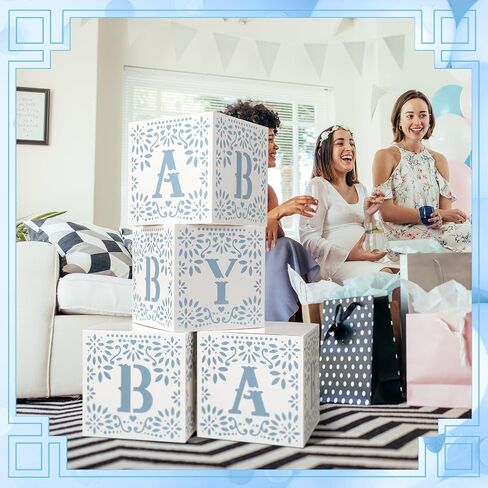 4 PCS Cielito Lindo Dame Shower Party Decorations Mexican Papel Picado Baby Boxes with Letters Fiesta Blocks Cloks Decor in Saudi Arabia