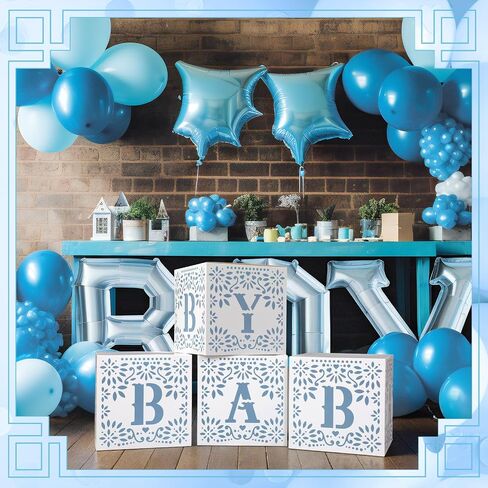 4 PCS Cielito Lindo Dame Shower Party Decorations Mexican Papel Picado Baby Boxes with Letters Fiesta Blocks Cloks Decor in Saudi Arabia
