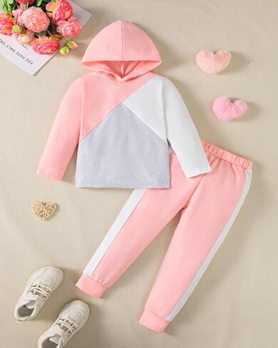 Mioglrie Girls Clothes 4T 5T Fall Winter Girl Outfit Toddler Girl Clothes Size 6 7 8 Sweatshirt Pant Clothing Sets in Saudi Arabia