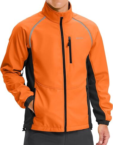 Bikewa Men's Winter Cycling Jackets Thermal Warm Water Resistant Running Bike Softshell Windproof Windbreaker in Kuwait