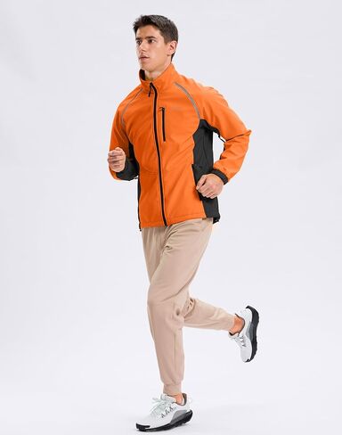Bikewa Men's Winter Cycling Jackets Thermal Warm Water Resistant Running Bike Softshell Windproof Windbreaker in Kuwait