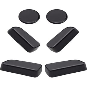 Seat Button Cover Trim Accessories Black Fit for Tesla Model 3 2017-2022,Model Y 2020-2022.6 Pcs.