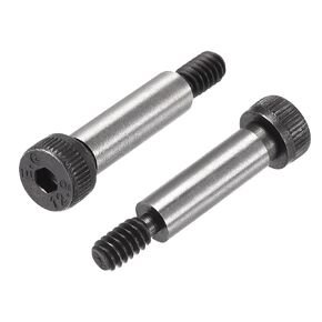 uxcell Alloy Steel Hexagon Socket Head Shoulder Screws Bolts, 2" Shoulder Length, 1/4" Shoulder Dia, #10-24 Thread, 6pcs